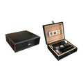 The Alligator 25 Count Leather Humidor Gift Set w/ Matching Accessories